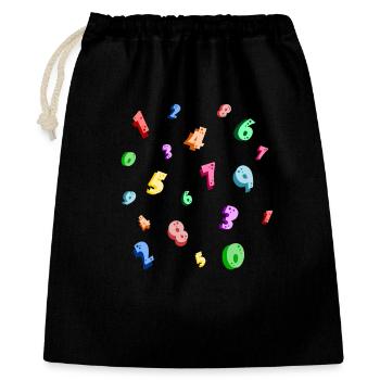 number - Gift Bag 40 x 50 cm - black - Front