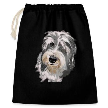 Bearded Collie - Gift Bag 40 x 50 cm - black - Front