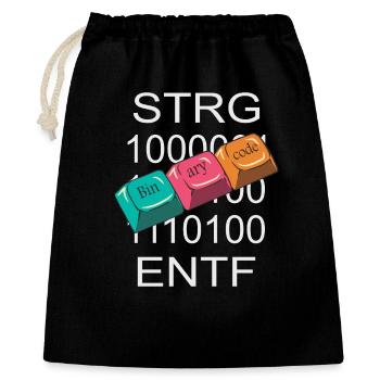 Nerd de l’informatique - Sac cadeau 40 x 50 cm - noir - Devant