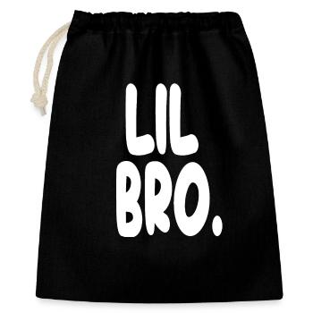 Lil Bro Statement-T-Shirt - Geschenkbeutel aus Baumwolle (40 x 50 cm) - Schwarz - Vorne