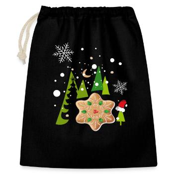 Advent, gingerbread, biscuits - Gift Bag 40 x 50 cm - black - Front