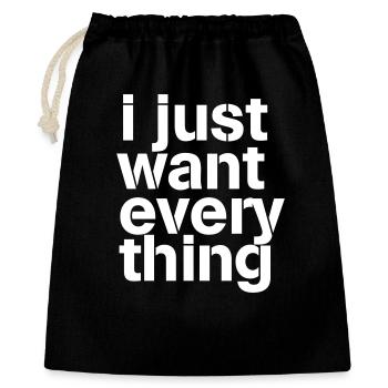 Chemise Just Everything – Drôle, Poser, Humour - Sac cadeau 40 x 50 cm - noir - Devant