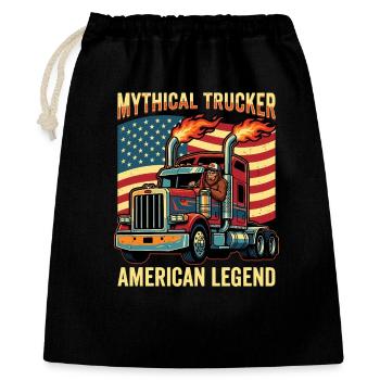 Camionneur Bigfoot, conducteur de semi-remorque américain - Sac cadeau 40 x 50 cm - noir - Devant