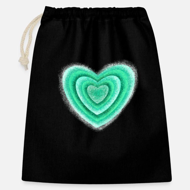 Cœur - Sac cadeau 40 x 50 cm - noir