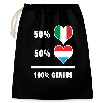 Brillant Italie et Luxembourg / Cadeau - Sac cadeau 40 x 50 cm - noir - Devant