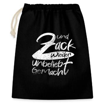 Zack Wieder Unglaublich Gemacht - Geschenkbeutel aus Baumwolle (40 x 50 cm) - Schwarz - Vorne