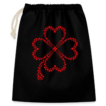 Conception de trèfle - Sac cadeau 40 x 50 cm - noir - Devant