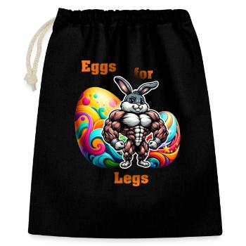 Eggs for Legs - Gift Bag 40 x 50 cm - black - Front