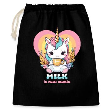 Sweet Milk Unicorn - Gift Bag 40 x 50 cm - black - Front
