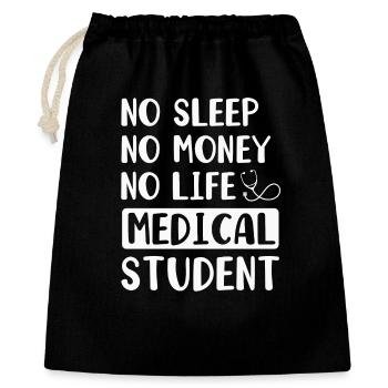 Étudiant en médecine Docteur - Sac cadeau 40 x 50 cm - noir - Devant