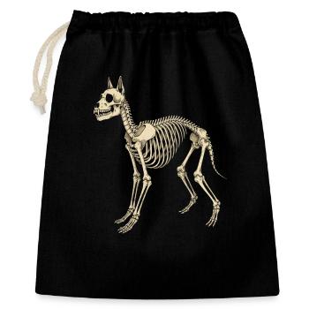 Canine Skeleton Blueprint - Gift Bag 40 x 50 cm - black - Front
