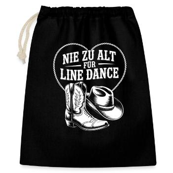 Jamais trop vieux pour la danse en ligne Western Heart - Sac cadeau 40 x 50 cm - noir - Devant