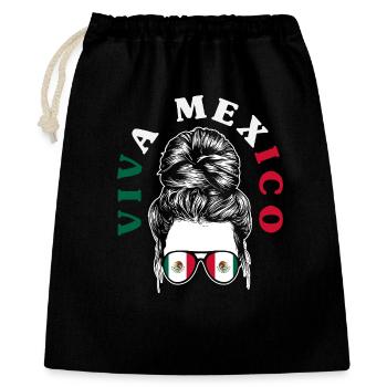 Fierté du Mexique & Maison Drapeau du Mexique - Sac cadeau 40 x 50 cm - noir - Devant