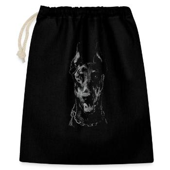 Doberman - Sac cadeau 40 x 50 cm - noir - Devant