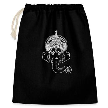 ganesha Elephant Yoga Hindu india Mandala Namaste - Gift Bag 40 x 50 cm - black - Front