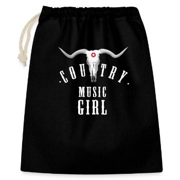Country Music Girl Longhorn Girl Dance Line Dance - Gift Bag 40 x 50 cm - black - Front