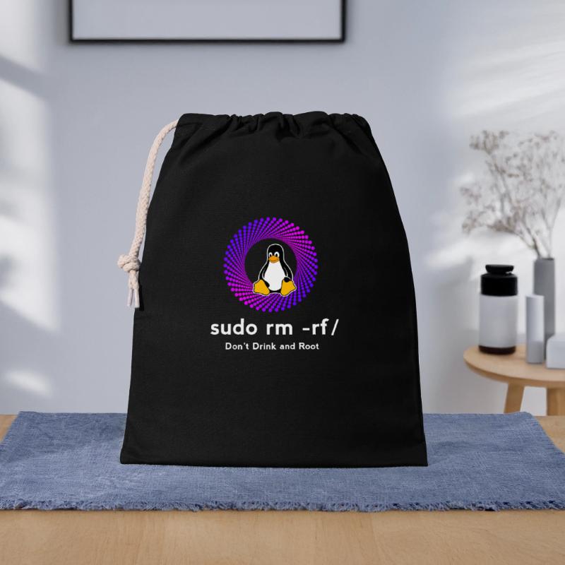 Computer Sys admin Pinguin Nerd pc sudo rm -rf cod Geschenkbeutel aus Baumwolle (40 x 50 cm)