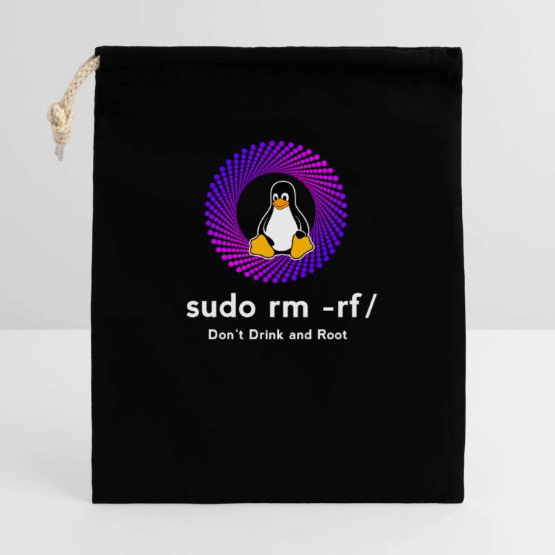 Computer Sys admin Pinguin Nerd pc sudo rm -rf cod Geschenkbeutel aus Baumwolle (40 x 50 cm)