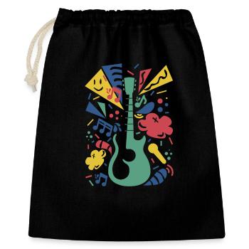 Symphonie de guitare colorée - Sac cadeau 40 x 50 cm - noir - Devant