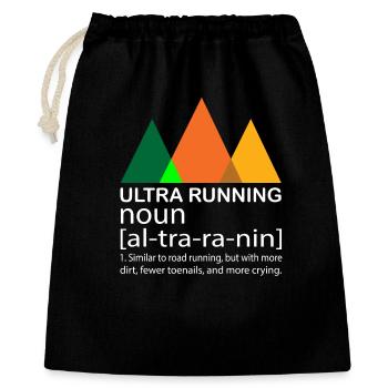 Ultra Running Laufen Skyrace Etappenlauf Geschenk - Geschenkbeutel aus Baumwolle (40 x 50 cm) - Schwarz - Vorne