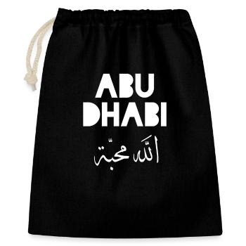 Abu Dhabi vereinigte Arabische Emirate Souvenir  - Geschenkbeutel aus Baumwolle (40 x 50 cm) - Schwarz - Vorne