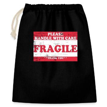 Handle With Care / Valuable Content / Mindfulness - Gift Bag 40 x 50 cm - black - Front