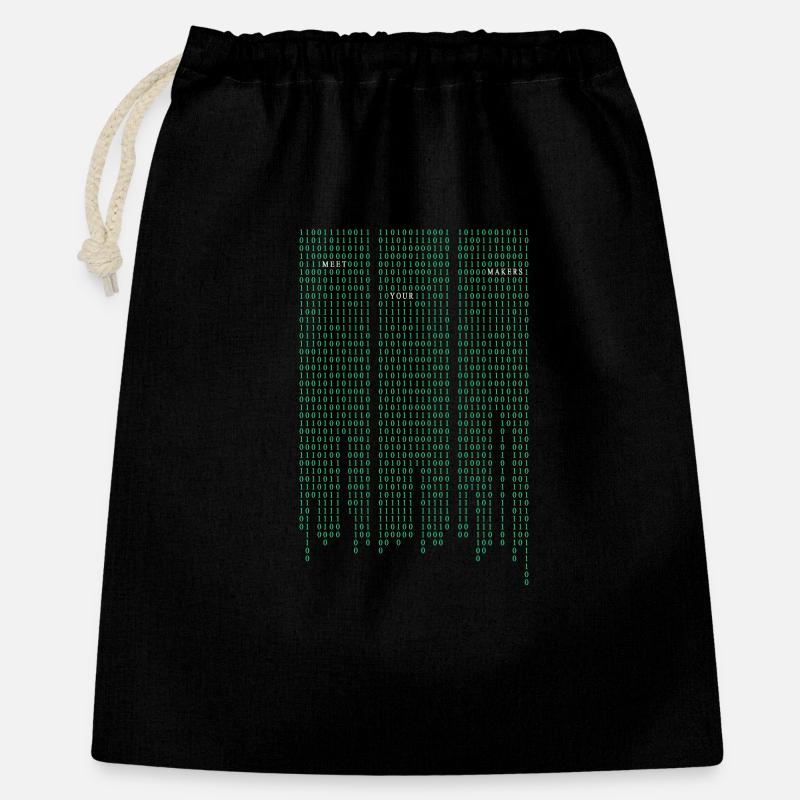 Matrix code - Gift Bag 40 x 50 cm - black