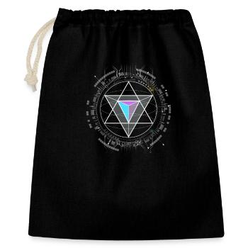 nerd CPU pyramide illuminati game wow hacker code - Geschenkbeutel aus Baumwolle (40 x 50 cm) - Schwarz - Vorne