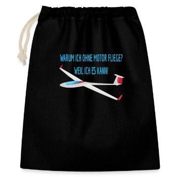 Lustige Sprüche Fun Shirts Spaßige Slogans Flieger - Geschenkbeutel aus Baumwolle (40 x 50 cm) - Schwarz - Vorne