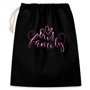 Our Family - Sac cadeau 40 x 50 cm - noir - Devant