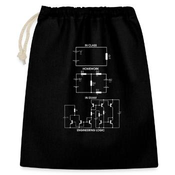 Resistance Electrical Engineering Exam Funny Gift - Gift Bag 40 x 50 cm - black - Front