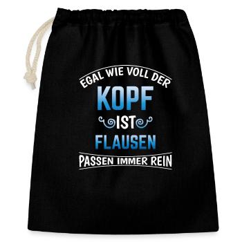 Funny sayings shirt for children Funshirt FLAUSEN - Gift Bag 40 x 50 cm - black - Front