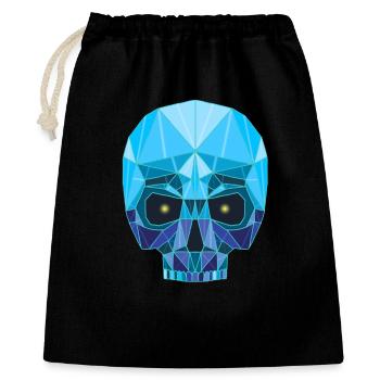 Tête de mort saphir - Sac cadeau 40 x 50 cm - noir - Devant