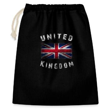 Union Jack - United Kingdom - Geschenkbeutel aus Baumwolle (40 x 50 cm) - Schwarz - Vorne