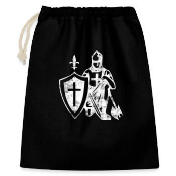 Croisades - Croisés - Design - Sac cadeau 40 x 50 cm - noir - Devant