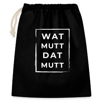 Wat Mutt Dat Mutt Low German North German - Gift Bag 40 x 50 cm - black - Front