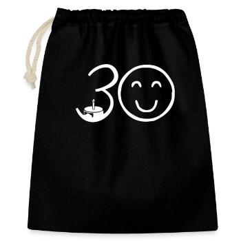 30th Birthday - Gift Bag 40 x 50 cm - black - Front