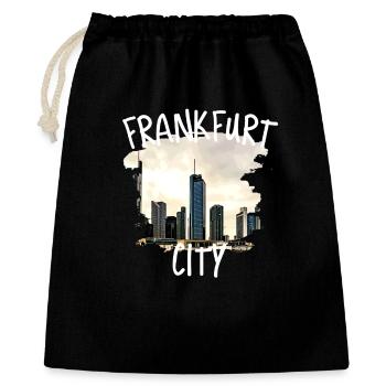 Ville de Francfort - Sac cadeau 40 x 50 cm - noir - Devant