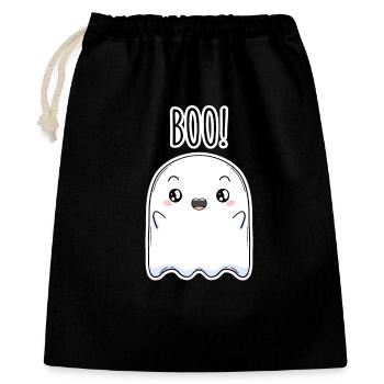 Halloween Geist - Geschenkbeutel aus Baumwolle (40 x 50 cm) - Schwarz - Vorne