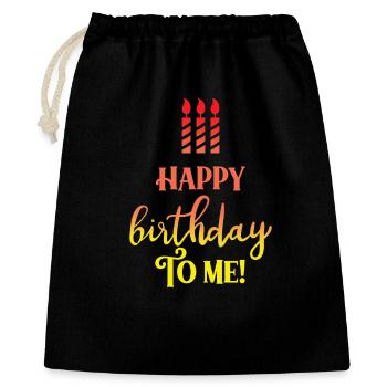 joyeux anniversaire - Sac cadeau 40 x 50 cm - noir - Devant