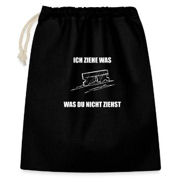 hardtekk techno tekkno ich ziehe was was du nicht - Geschenkbeutel aus Baumwolle (40 x 50 cm) - Schwarz - Vorne