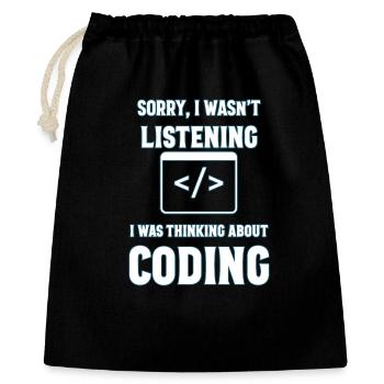 Programming Gift - Gift Bag 40 x 50 cm - black - Front