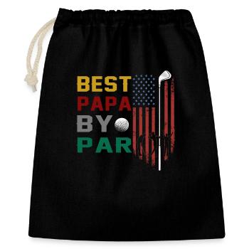 bester papa von par lustigem golf - Geschenkbeutel aus Baumwolle (40 x 50 cm) - Schwarz - Vorne
