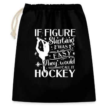 Eishockey Motivationsspruch Design - Geschenkbeutel aus Baumwolle (40 x 50 cm) - Schwarz - Vorne
