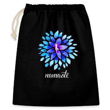 Yoga Namaste Lotus Buddha Yin Yang om spirit medit - Geschenkbeutel aus Baumwolle (40 x 50 cm) - Schwarz - Vorne