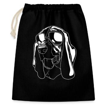Basset Hound - Gift Bag 40 x 50 cm - black - Front