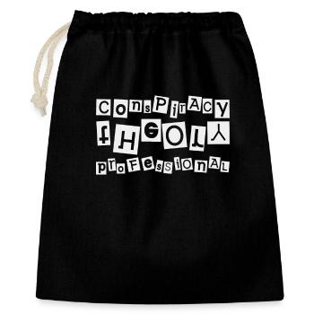 Professionnel de la théorie du complot - Complot - Sac cadeau 40 x 50 cm - noir - Devant