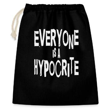Society and Truth: Everyone Is a Hypocrite - Gift Bag 40 x 50 cm - black - Front