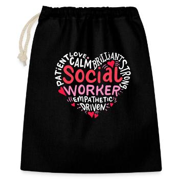 Social worker - Gift Bag 40 x 50 cm - black - Front