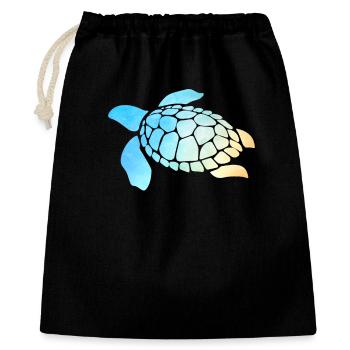 Sea Turtle Watercolor Blue - Sac cadeau 40 x 50 cm - noir - Devant